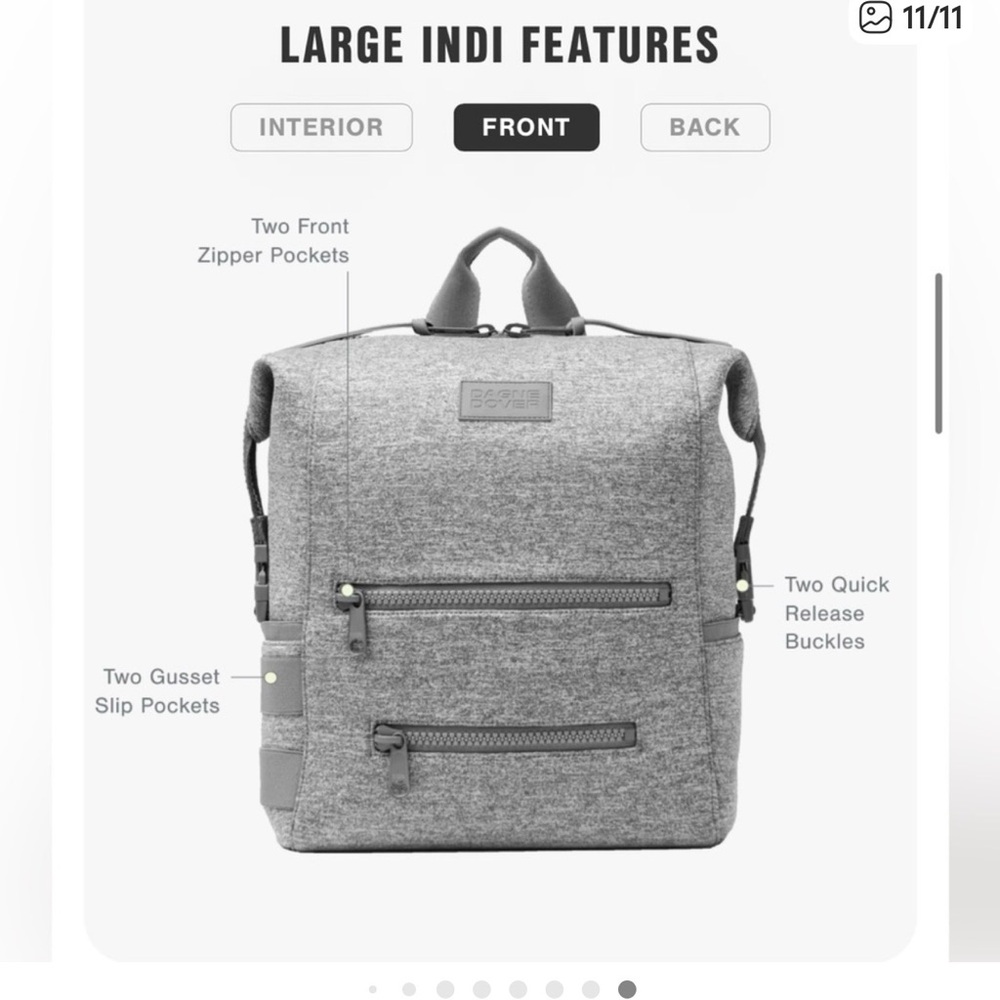 INDI NEOPRENE DIAPER BACKPACK- Large - Picture 13 of 16